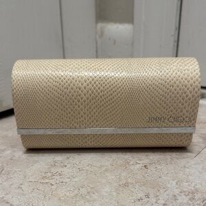 Jimmy Choo Beige Snakeskin Sunglasses Case